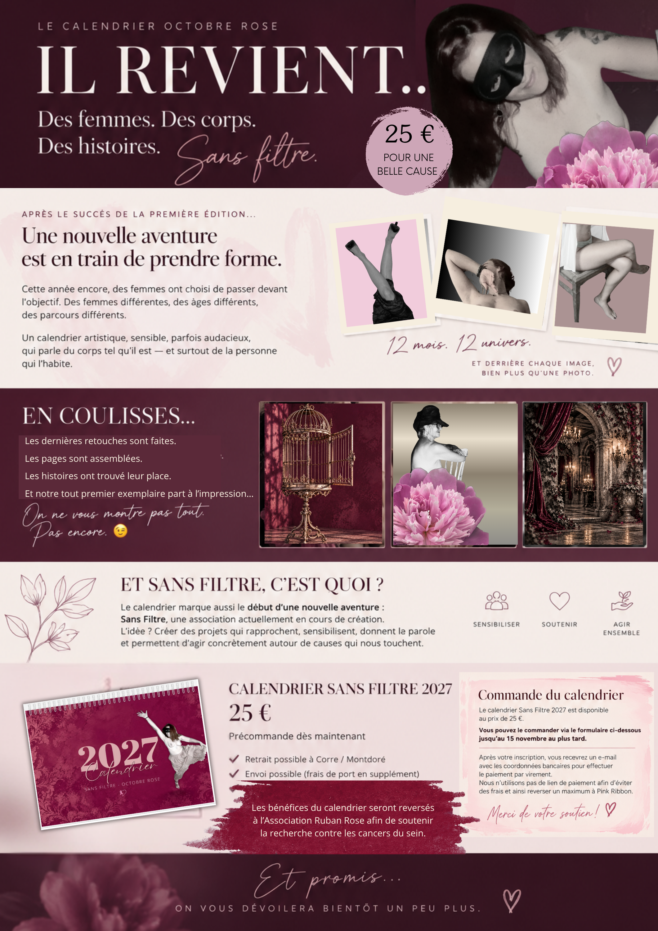 Affiche originale du calendrier Octobre Rose 2027